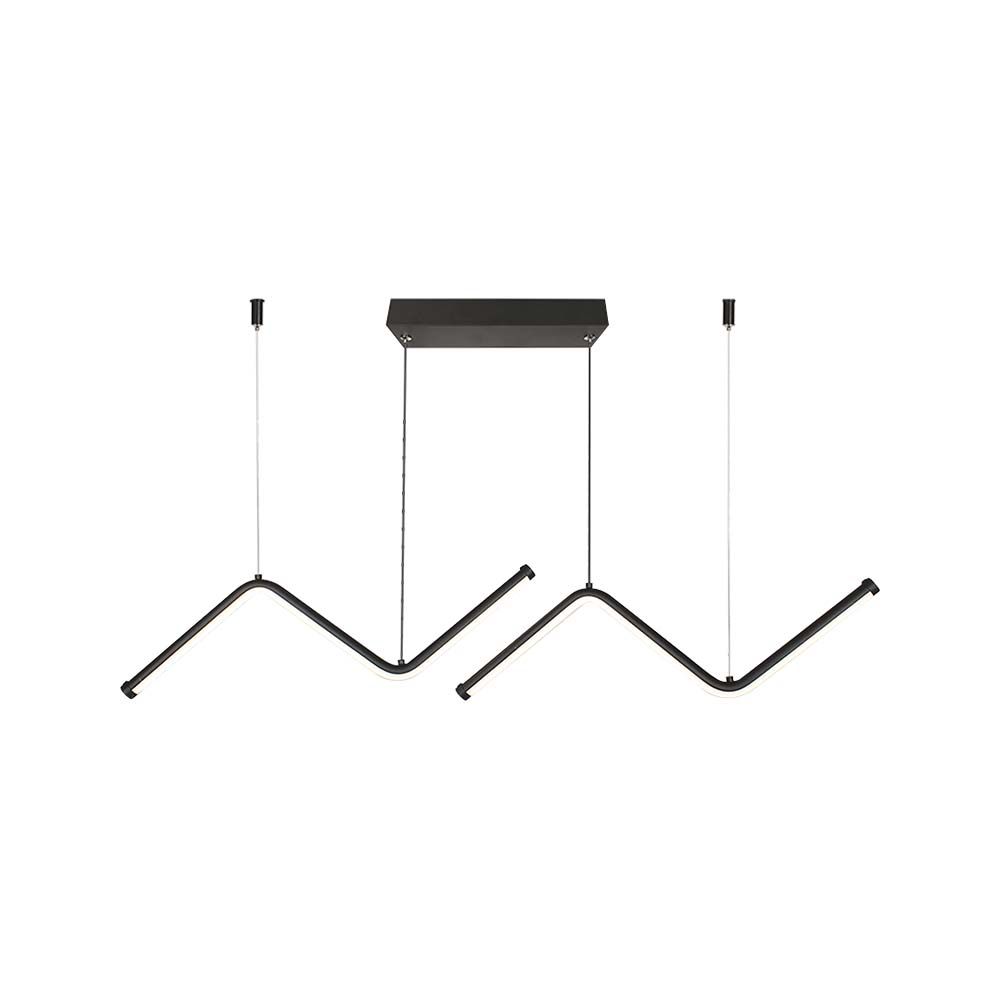 LED Lampada a sospensione di design Curve Nera 