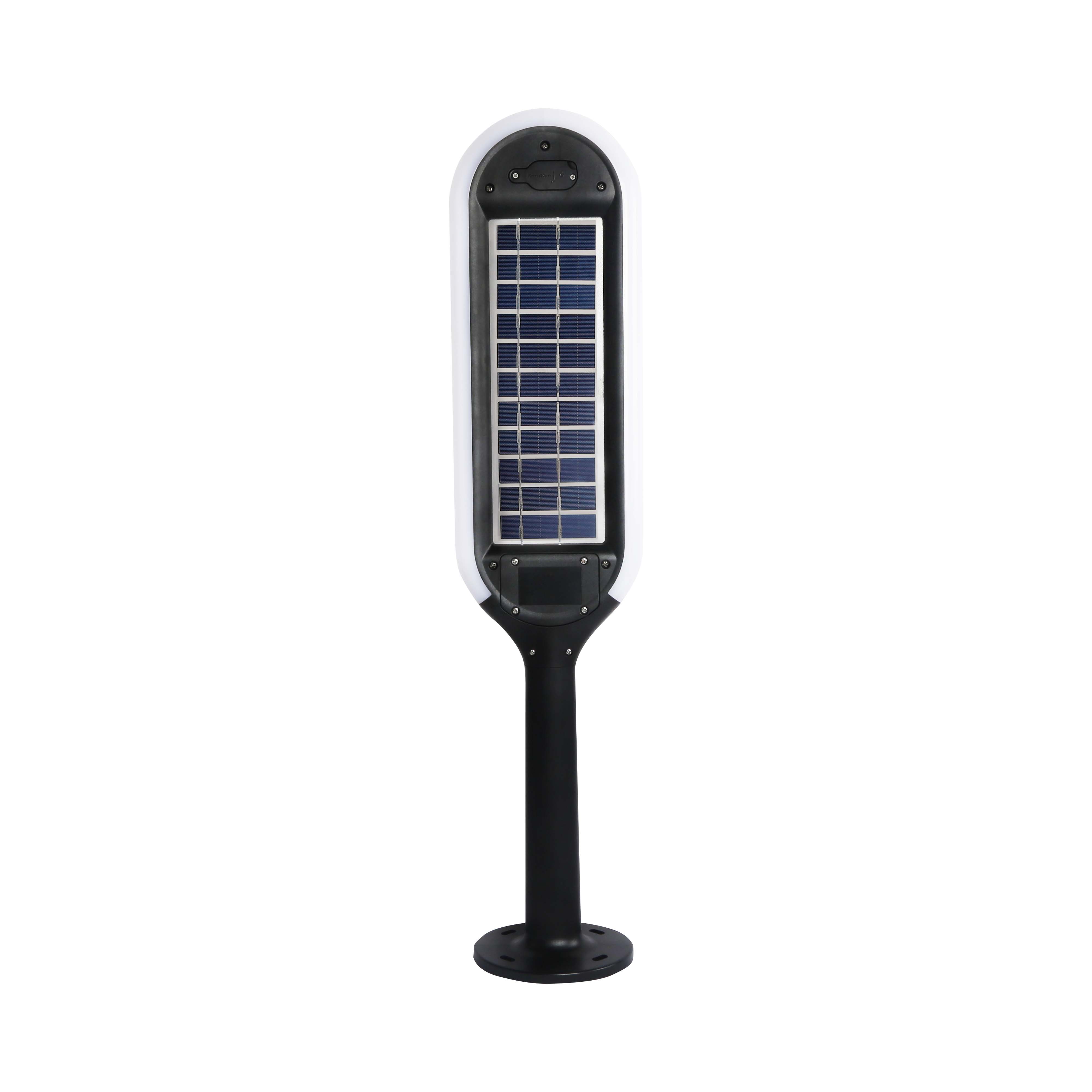 5W LED Solar Bollard Light With White + Black Body 3000K img 2