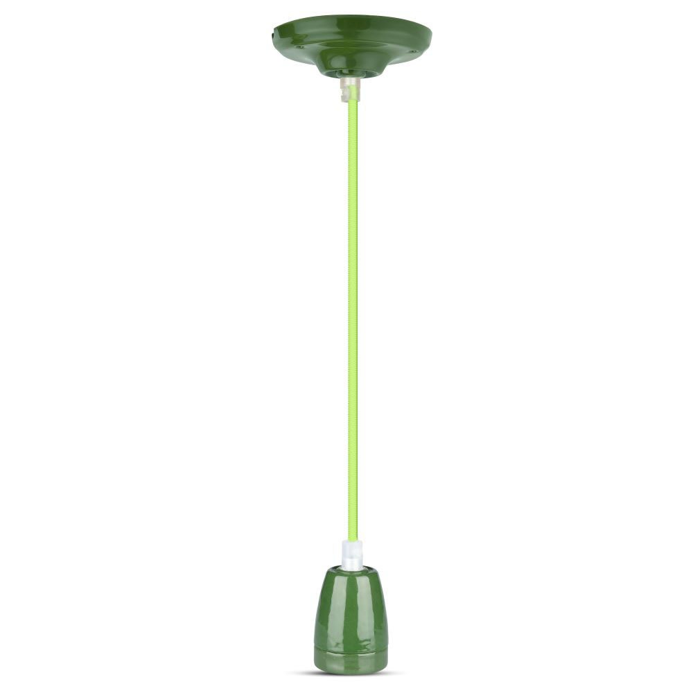 Lampadario con Portalampada Porcellana Verde