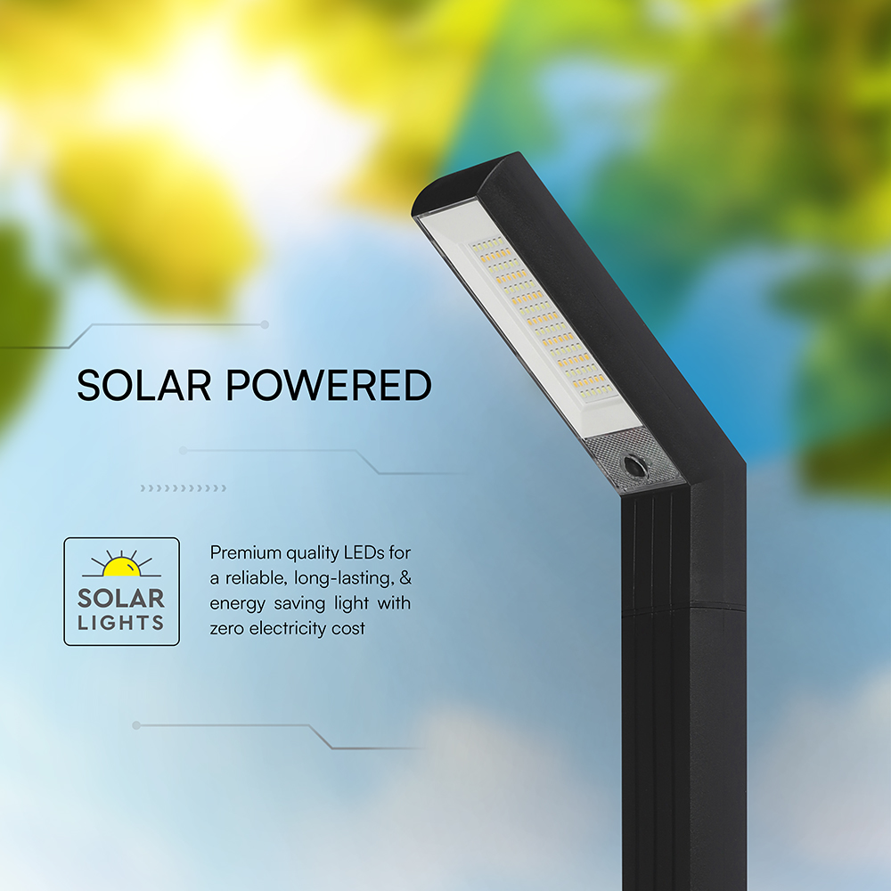 1.5W LED SPike Solar LIGHT 2 IN 1 CCT Adjustable Black Body IP65 img 4