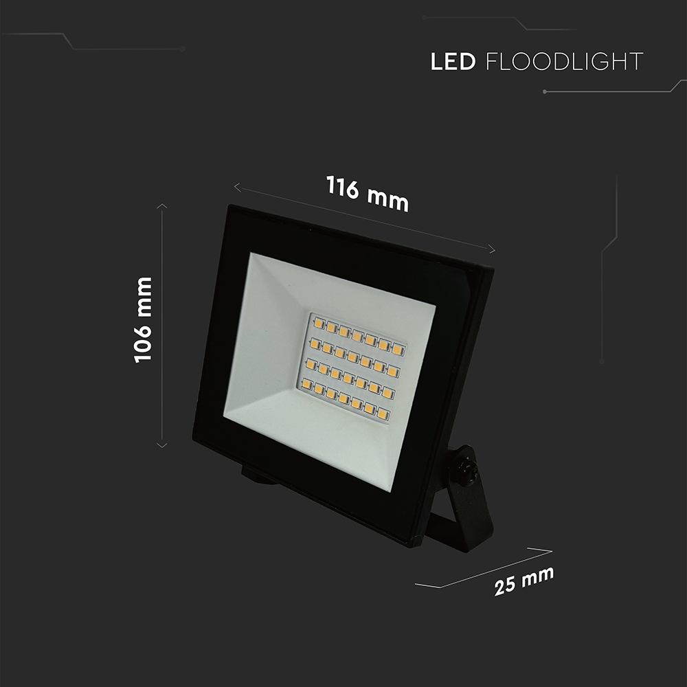 20W LED Floodlight 4000K Black Body