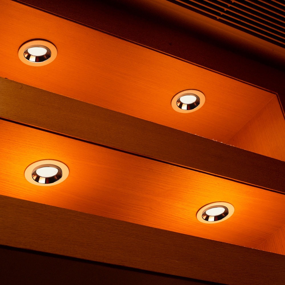 GU10 Fitting Gesso White Recessed Light Rose Gold Metal Rotondo