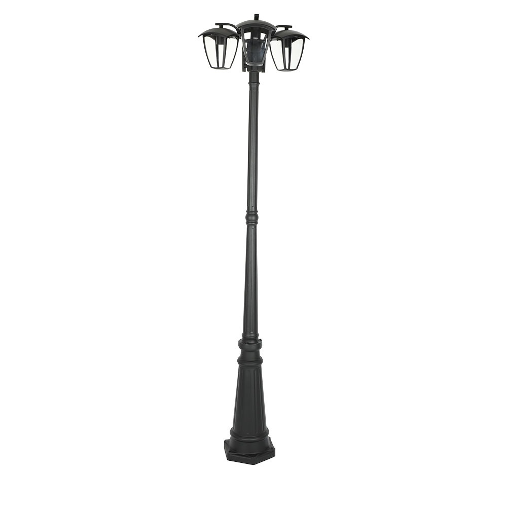 Lampada Giardino 3xE27 1990mm IP44 Nero