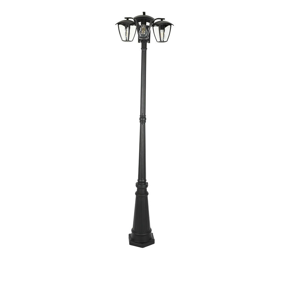 Lampada Giardino 3xE27 1990mm IP44 Nero img 1