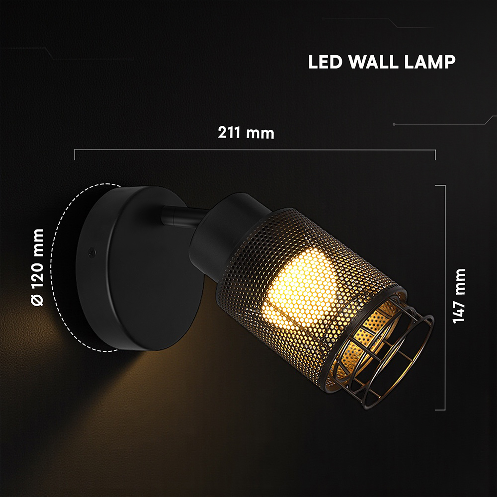 6W LED Decorative Lamp (D120*H30mm) 3000K Matt Black