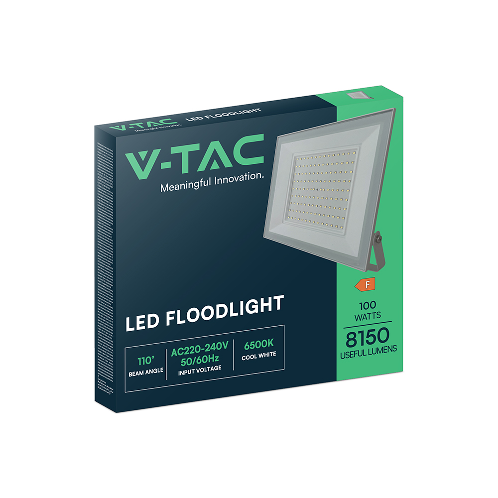 100W LED Floodlight 6500K White Body