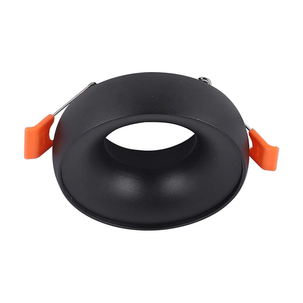 GU10 Fitting Round Black Frame  Black Reflector
