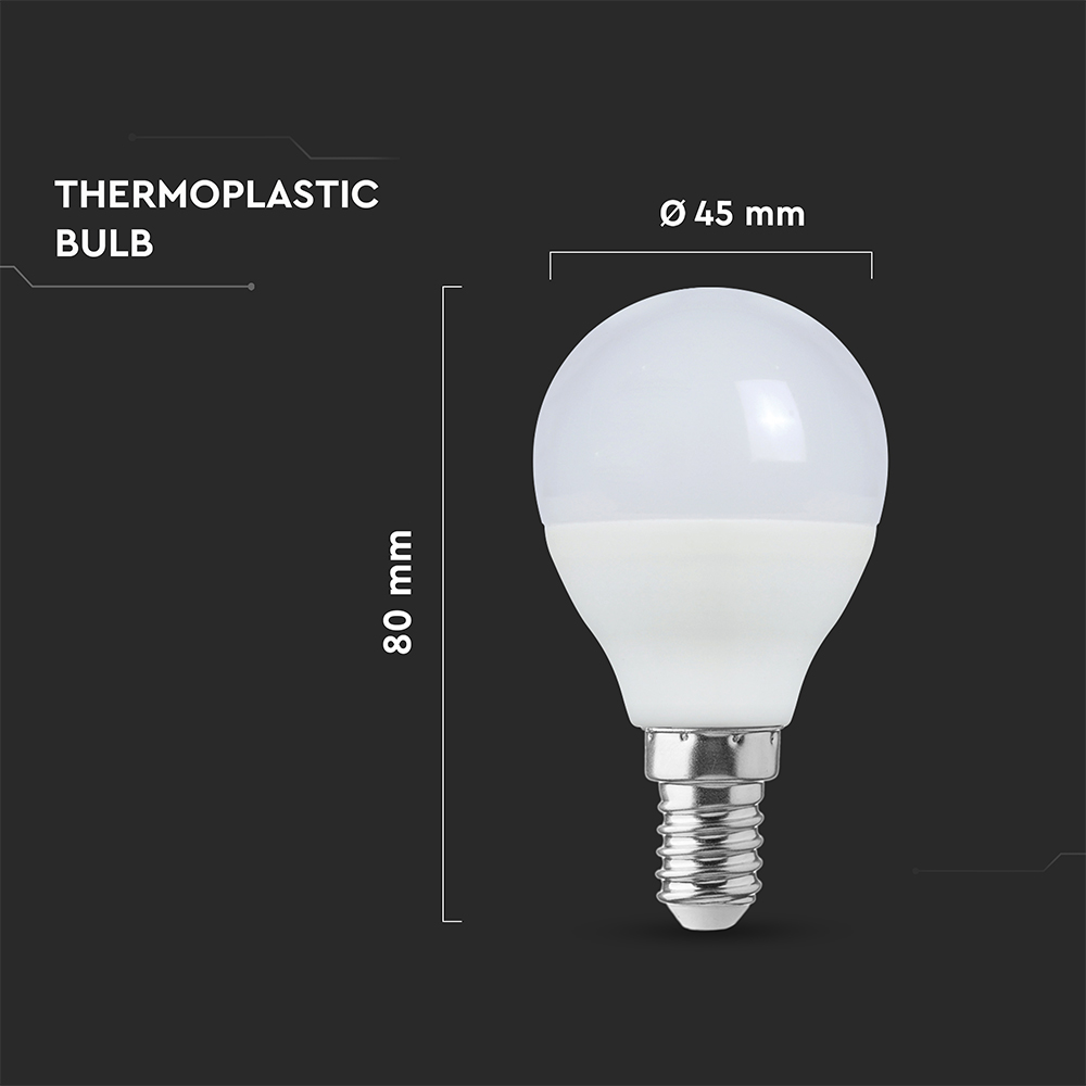 LED Bulb - 6.5W E14 P45 4000K