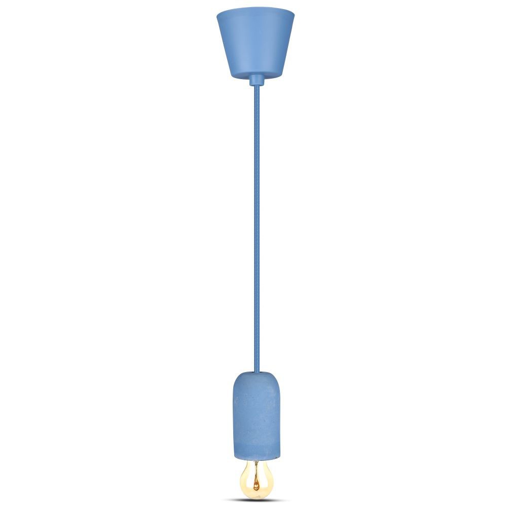 Lampadario con Portalampada Calcestruzzo Blu img 2