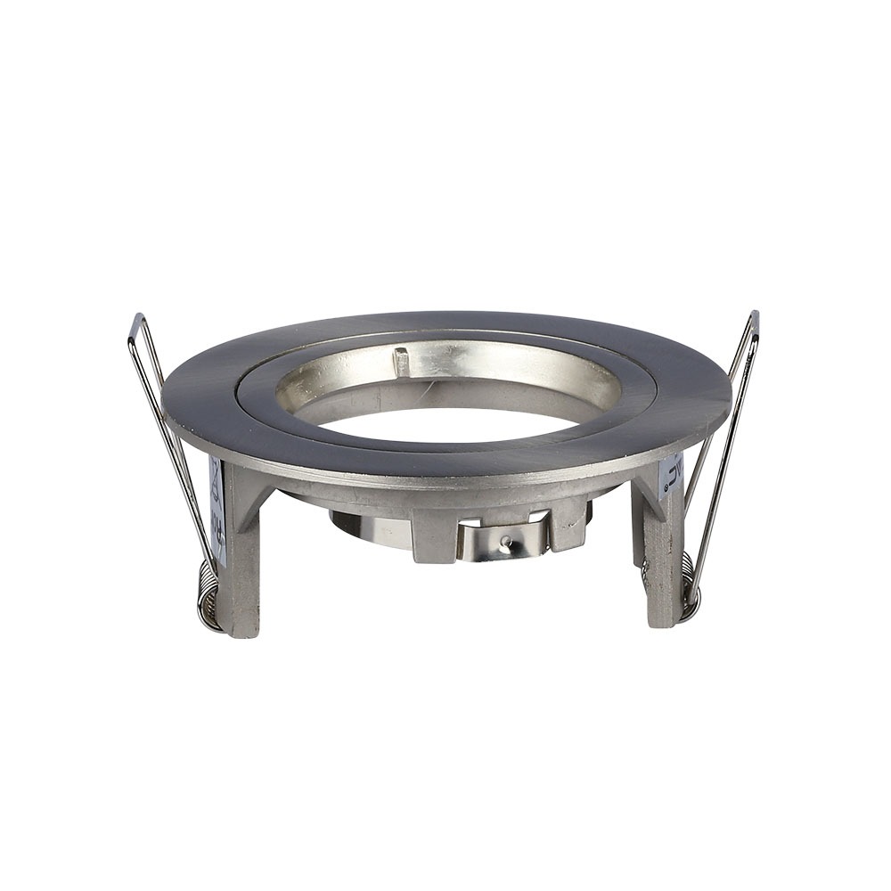 GU10 Corpo Faretto Rotondo Nichel satinato img 1