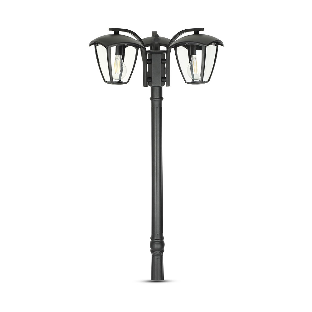 Lampada Giardino 3xE27 1990mm IP44 Nero img 3