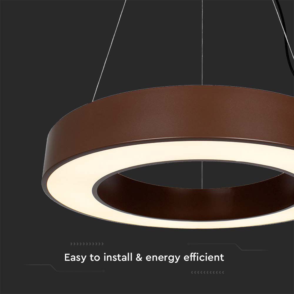 Lampadario LED a Sospensione Circolare Dimmerabile Colore Corten