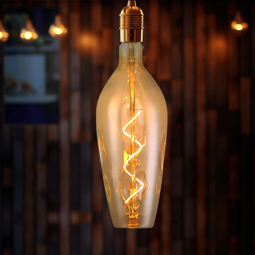 LED Bulb - 4W Filament Spiral B125 2700K Smoky Glass img 1