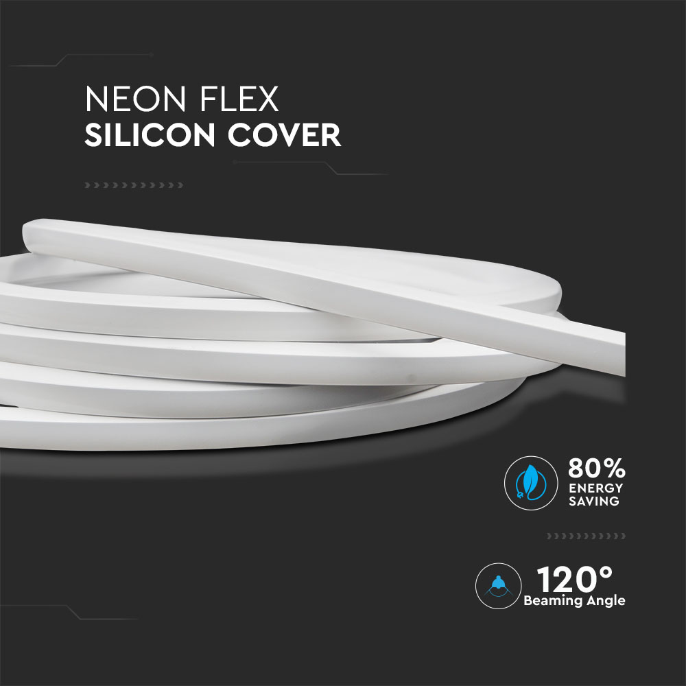 Neon Flex Silicon 24V 4000K CRI >90 5m