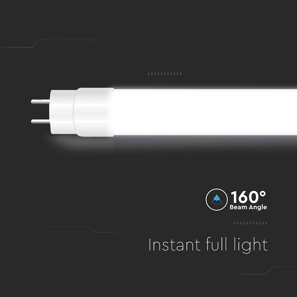 LED Tube T8 24W - 150 cm Nano Plastic Non Rotation 3000K img 1
