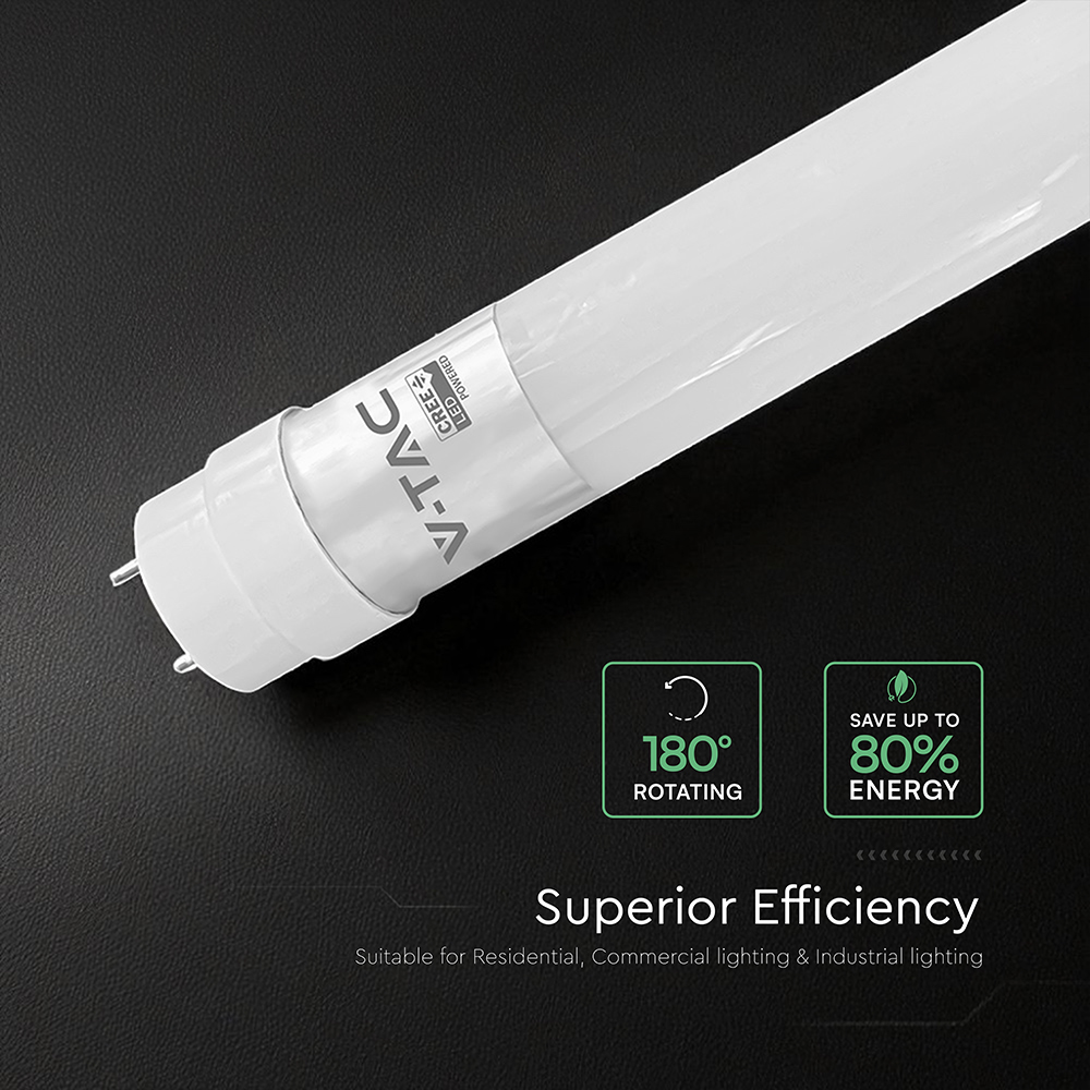 LED Tube CREE CHIP - 60cm 9W G13 Nano Plastic 3000K img 2