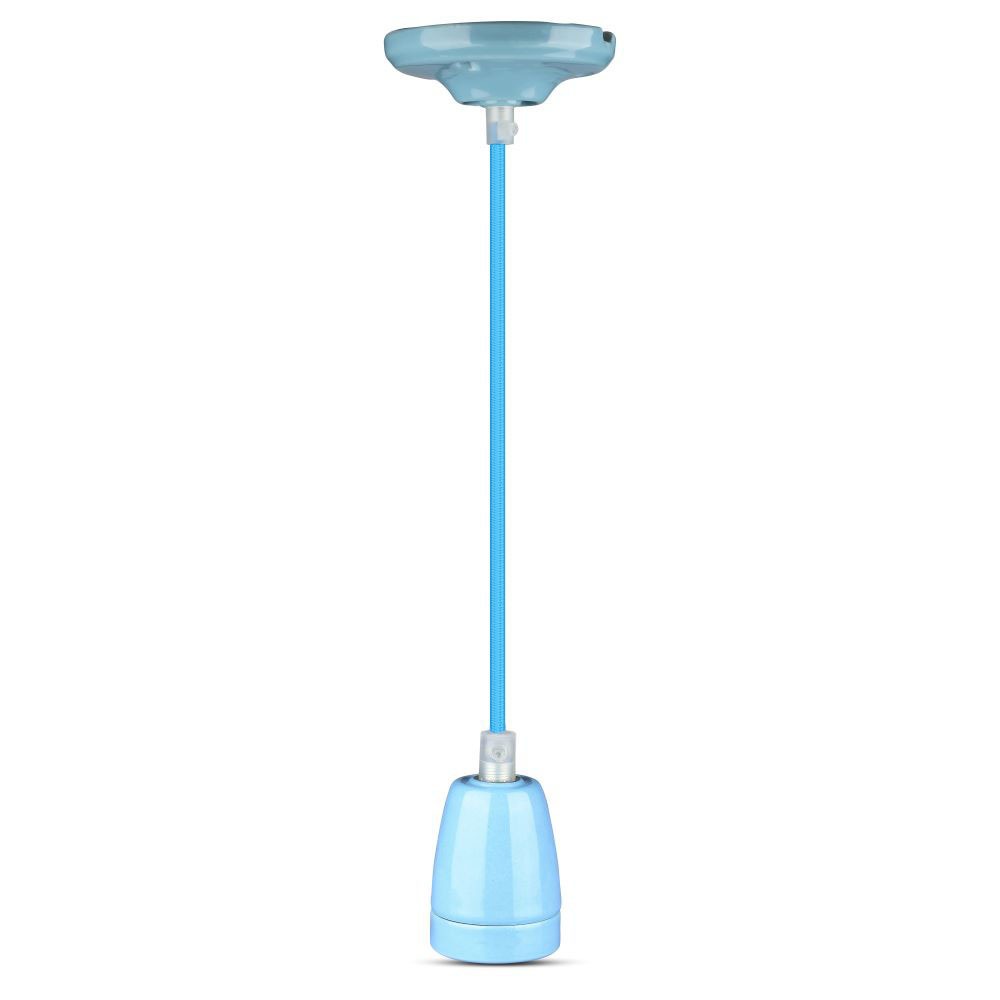Lampadario con Portalampada Porcellana Blu