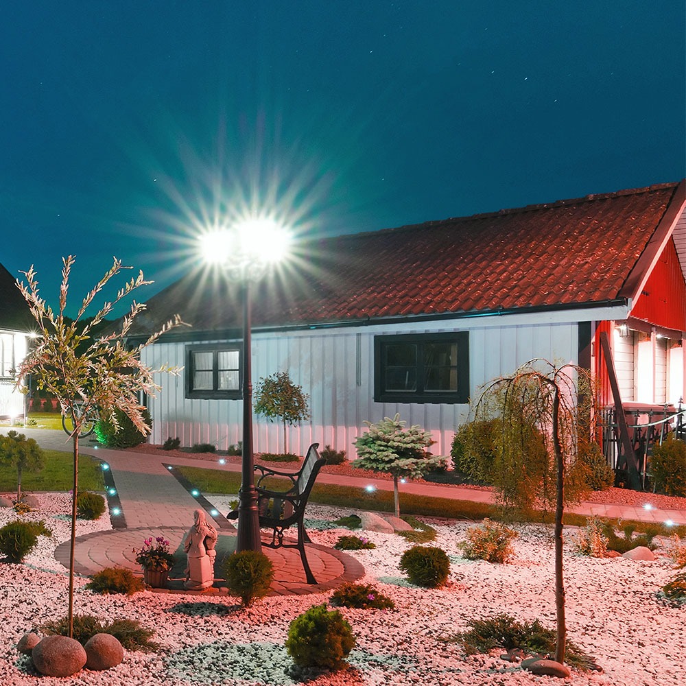 Lampada Giardino 3xE27 1990mm IP44 Nero