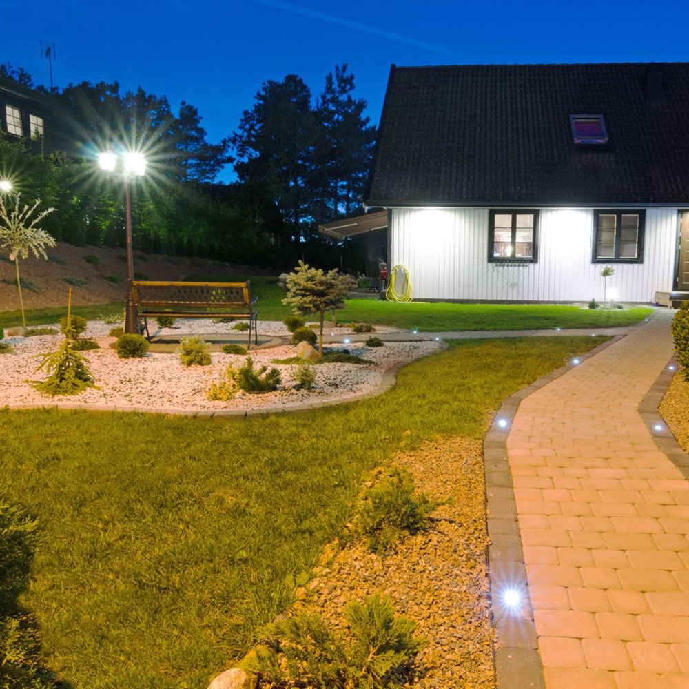 Lampada Giardino 3xE27 1990mm IP44 Nero img 1