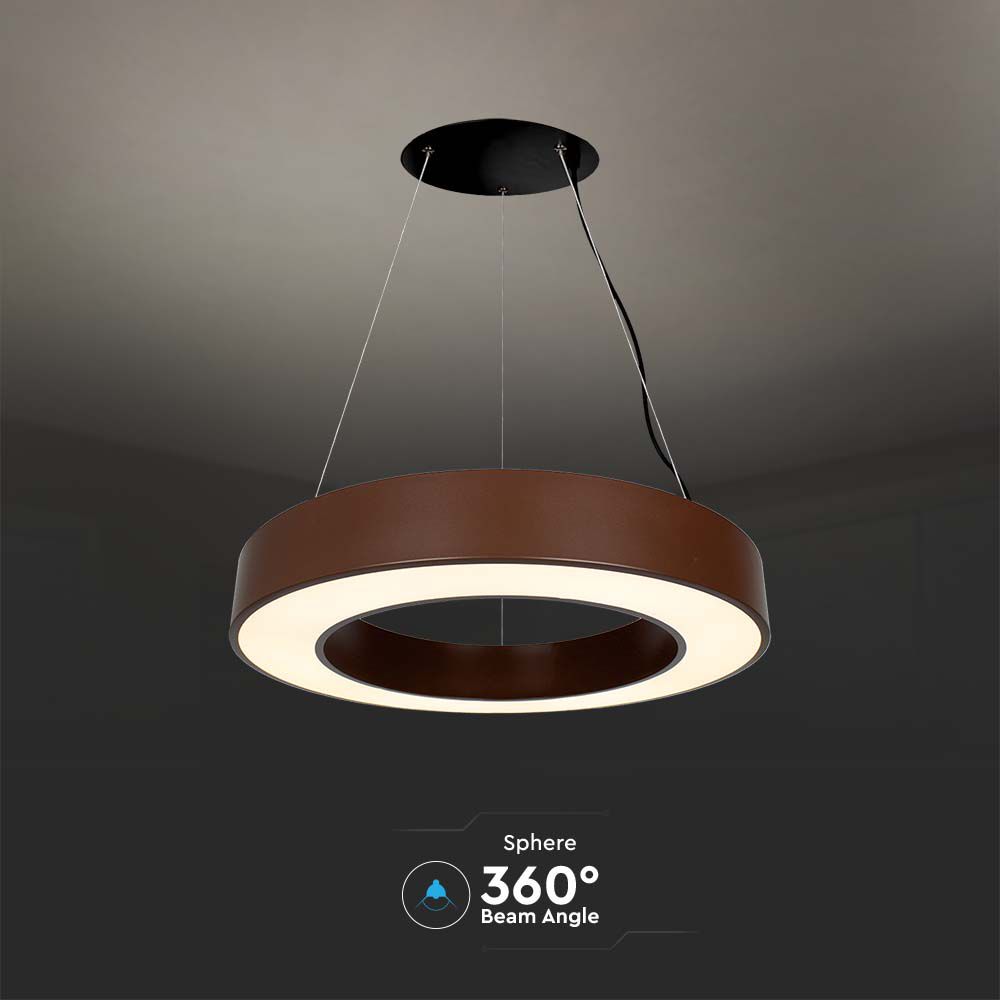 Lampadario LED a Sospensione Circolare Dimmerabile Colore Corten img 2