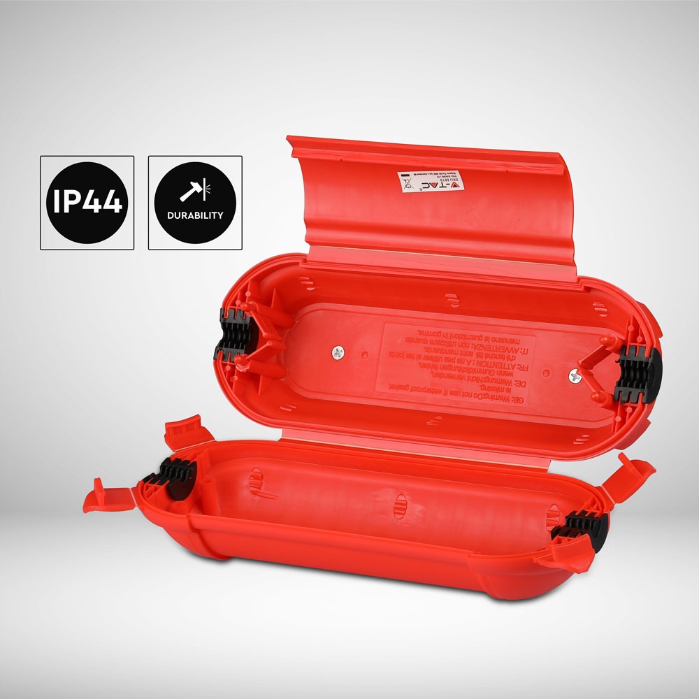 Waterproof Safe Box for Extension Sockets IP44 Black+Red img 1