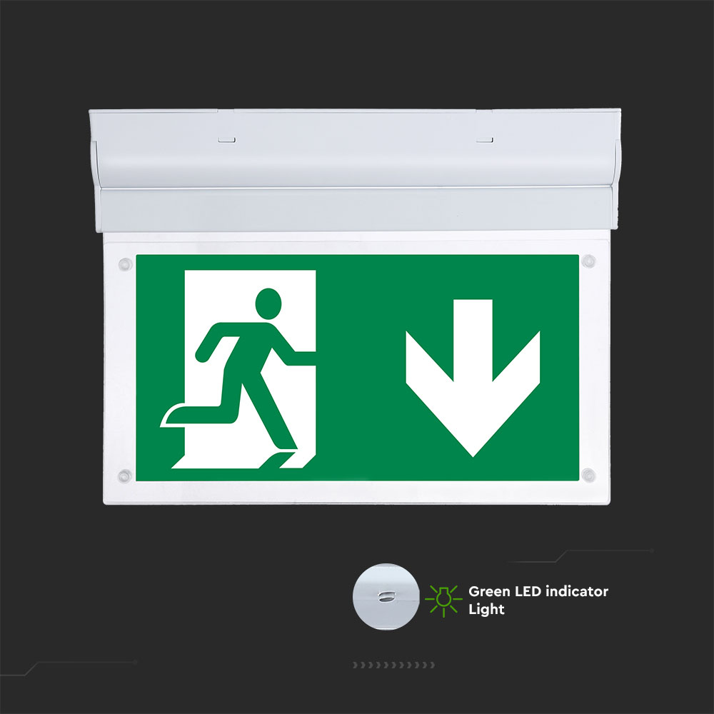 2W LED Wall Surface Emergency Exit Light 6000K img 2