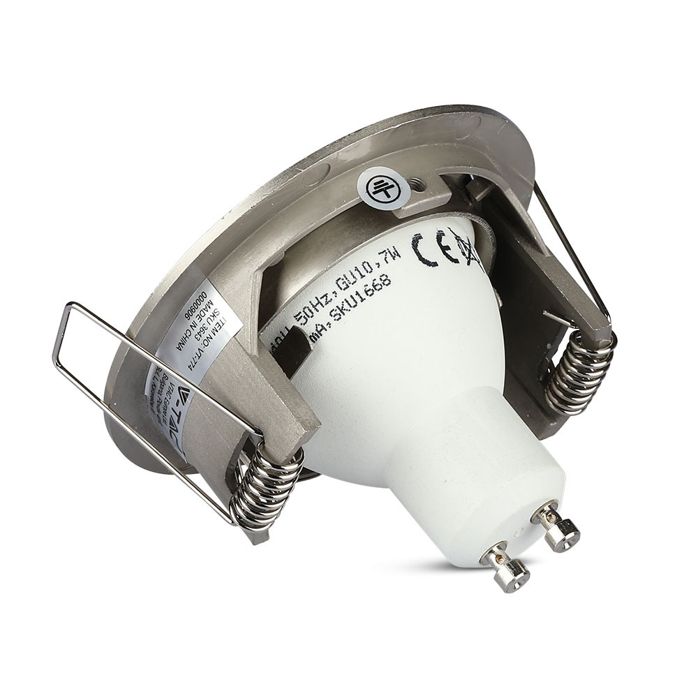 GU10 Corpo Faretto Rotondo Nichel satinato img 6