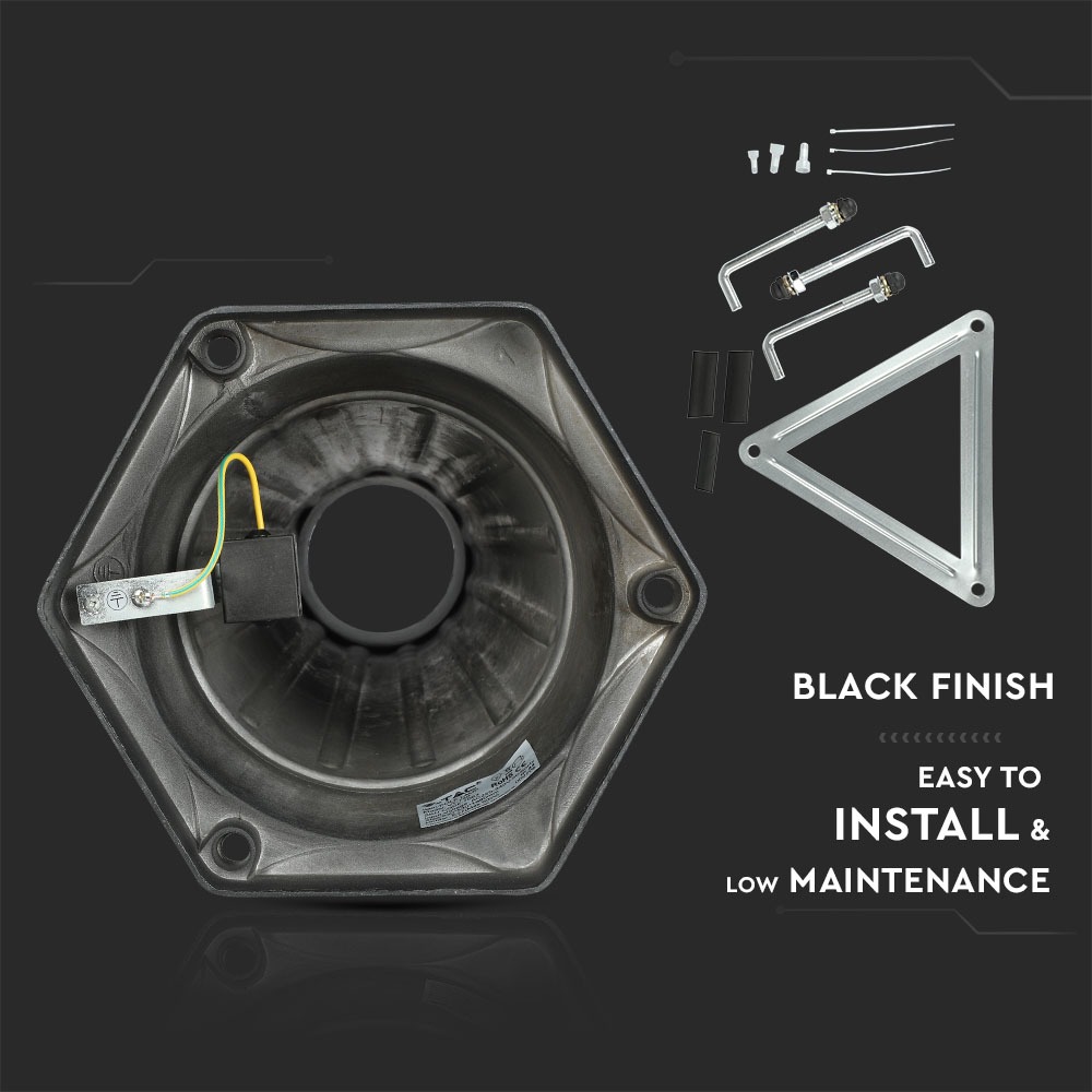 Lampada Giardino 3xE27 1990mm IP44 Nero img 1