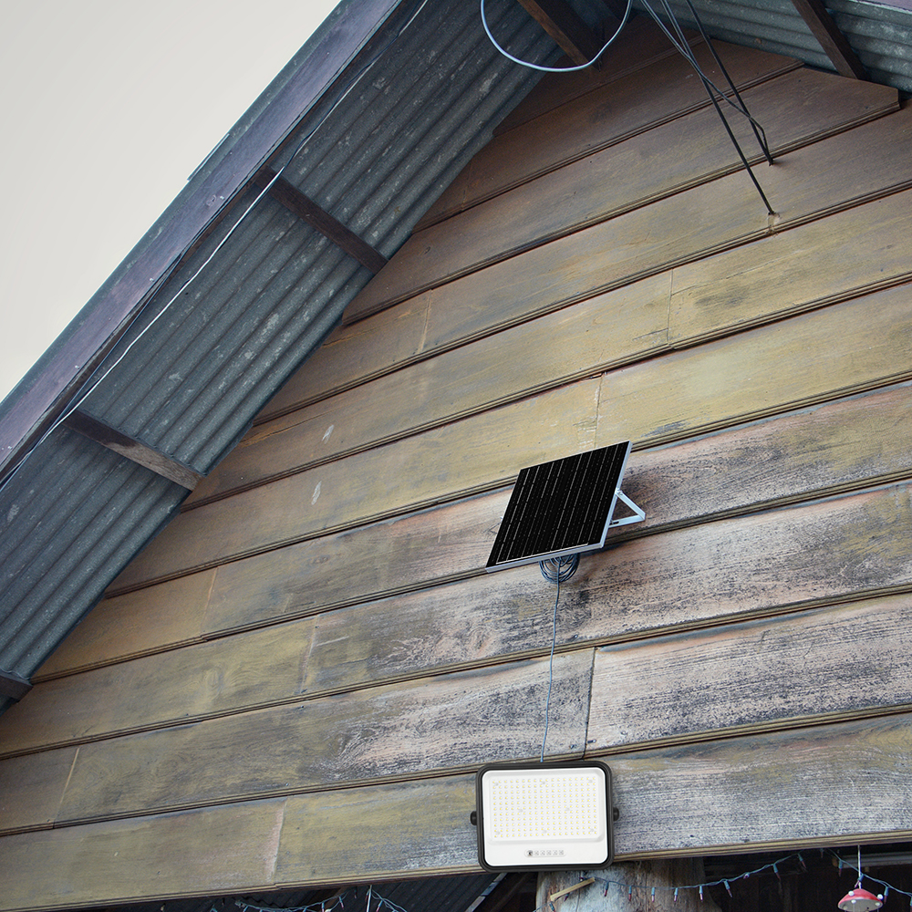 400W LED Solar Floodlight 2000K-8000K Black Body Battery Indicator