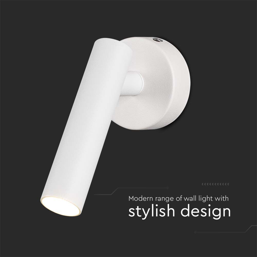 FARETTO LED DA PARETE 2W DA SUPERFICIE 4000K CORPO BIANCO