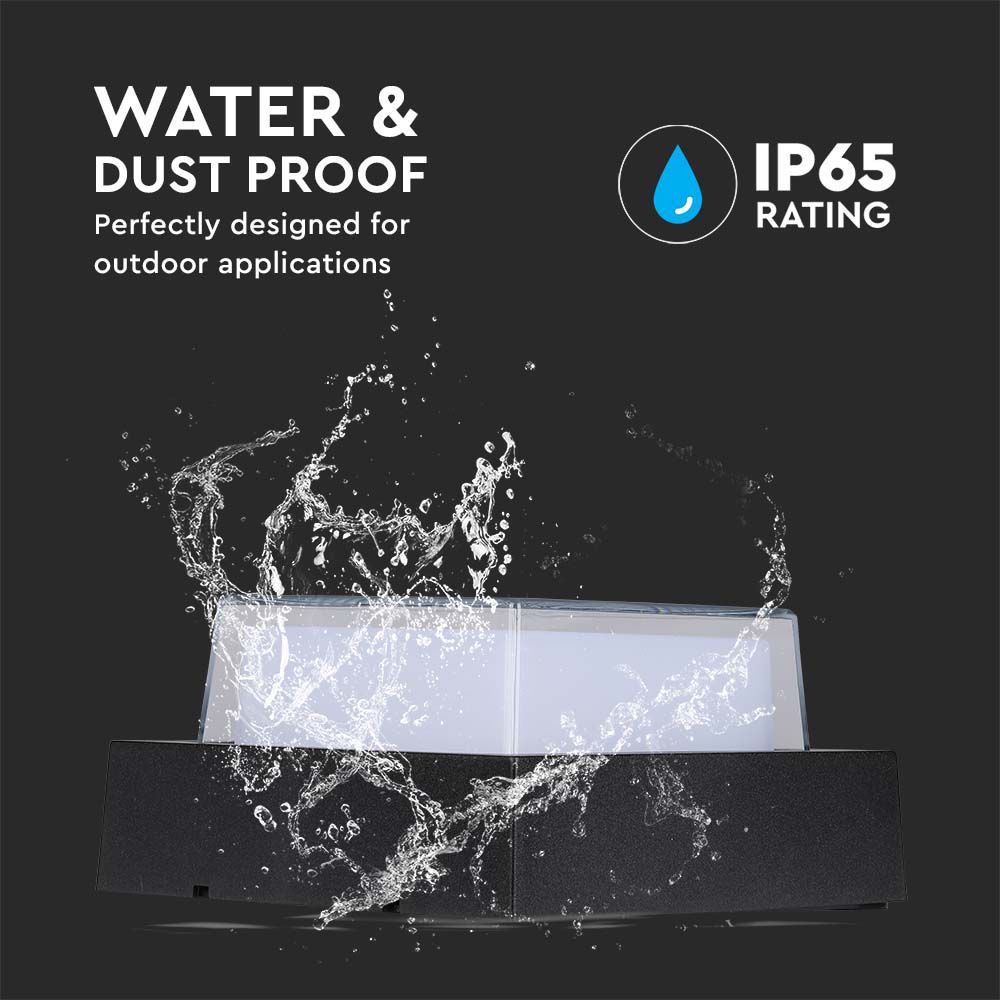 7W LED Wall Black Square 3000K img 1