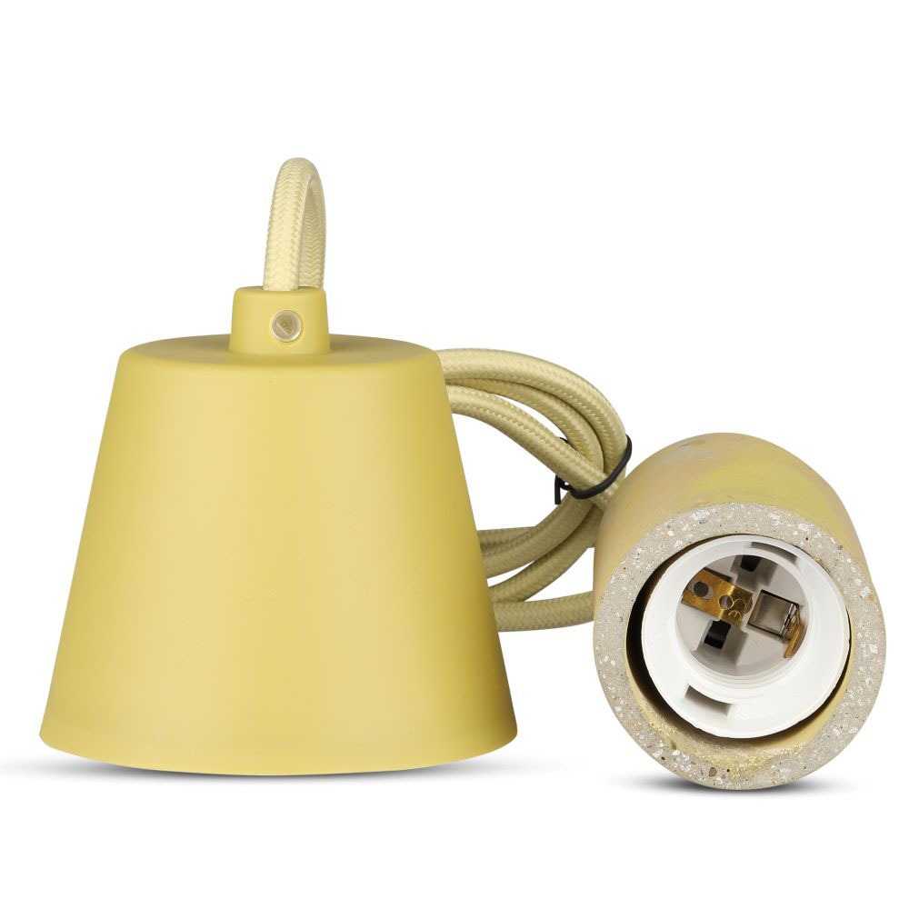 Lampadario con Portalampada Calcestruzzo Giallo img 1