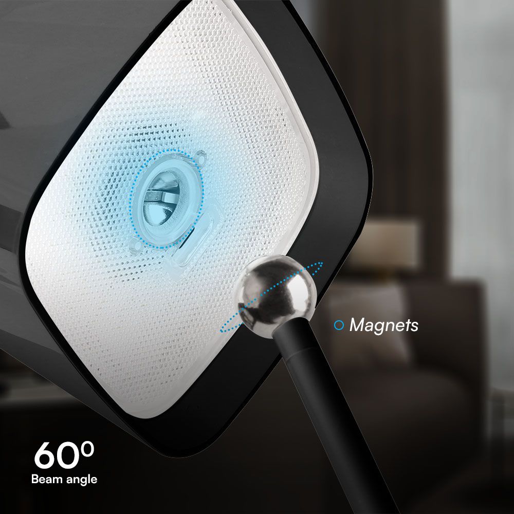 5W LED Magnetic Table Lamp With Battery 3600mAh CCT: 3IN1 Black Body Dimmable img 4