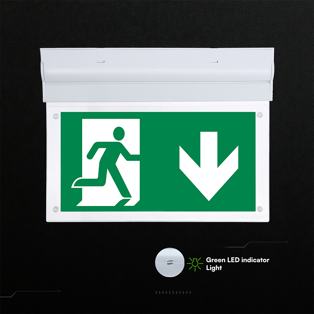 2W LED Emergency Exit Light CREE CHIP 6000K img 2