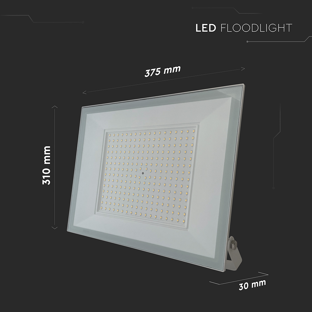 200W LED Floodlight 4000K White Body
