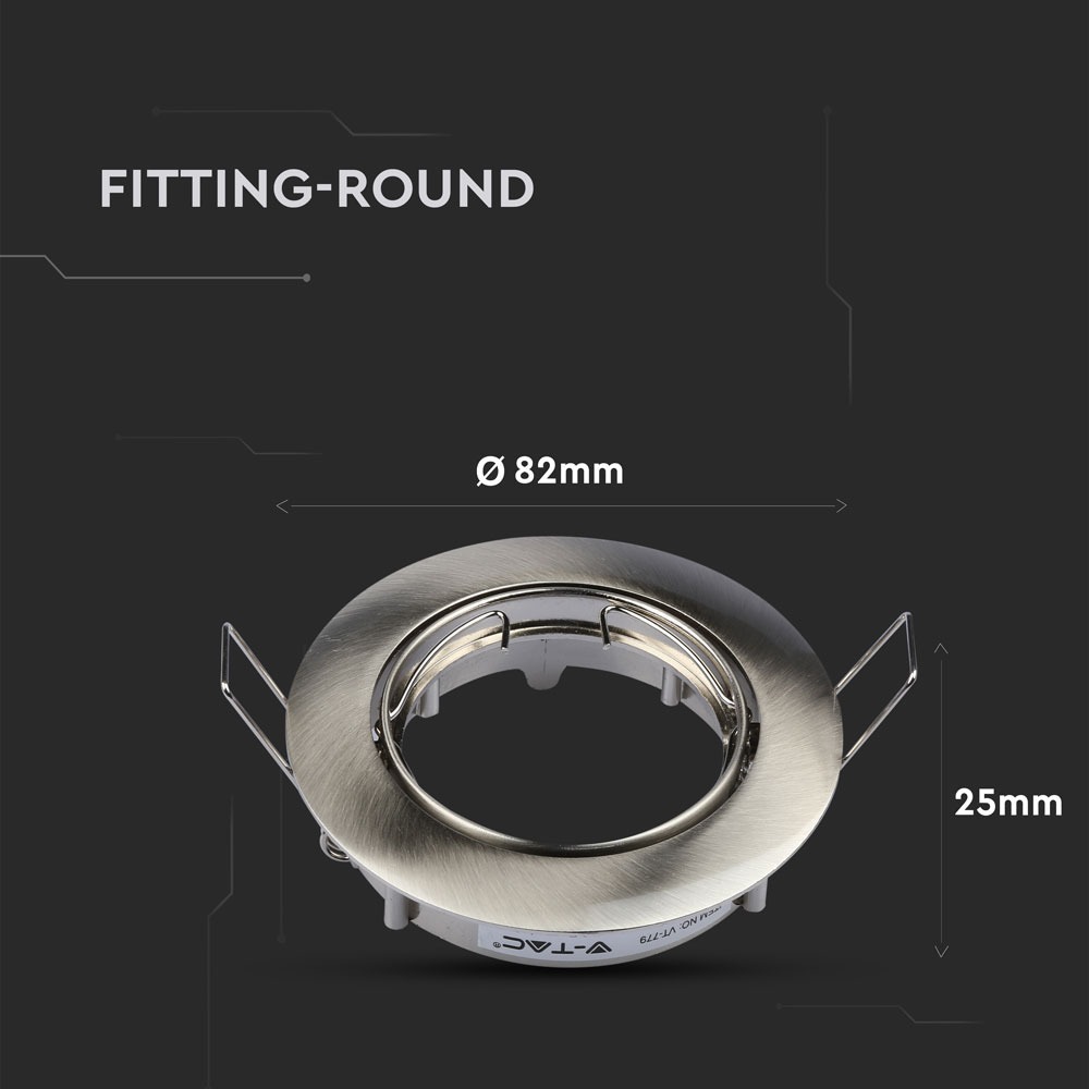 GU10 Corpo Rotondo Regolabile Satin Nickel