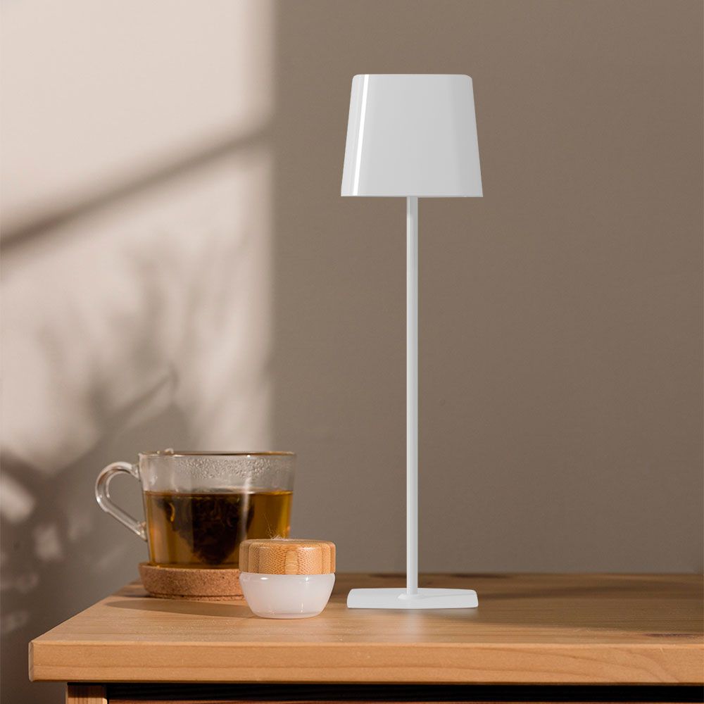 5W LED Magnetic Table Lamp With Battery 3600mAh CCT: 3IN1 White Body Dimmable img 1