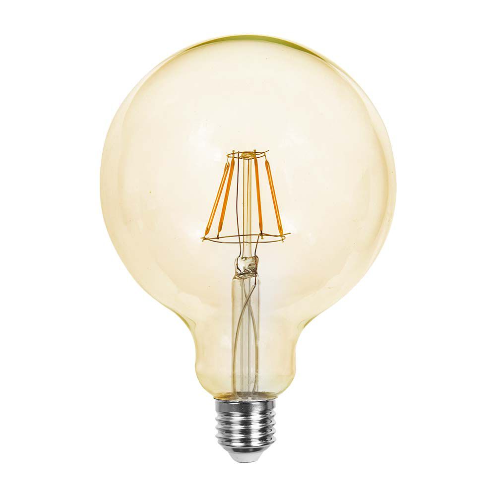 LED - 4W Filament E27 G125 Amber Glass 2200K