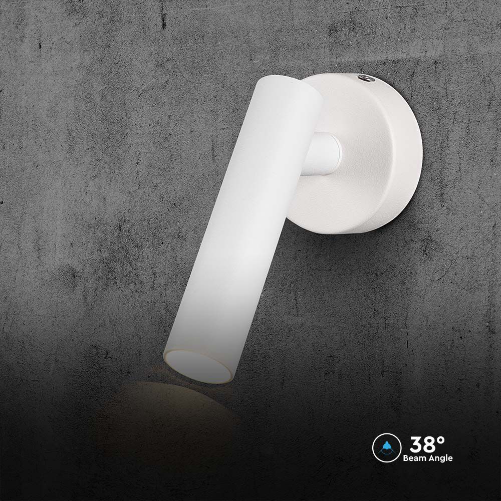 FARETTO LED DA PARETE 2W DA SUPERFICIE 4000K CORPO BIANCO img 3