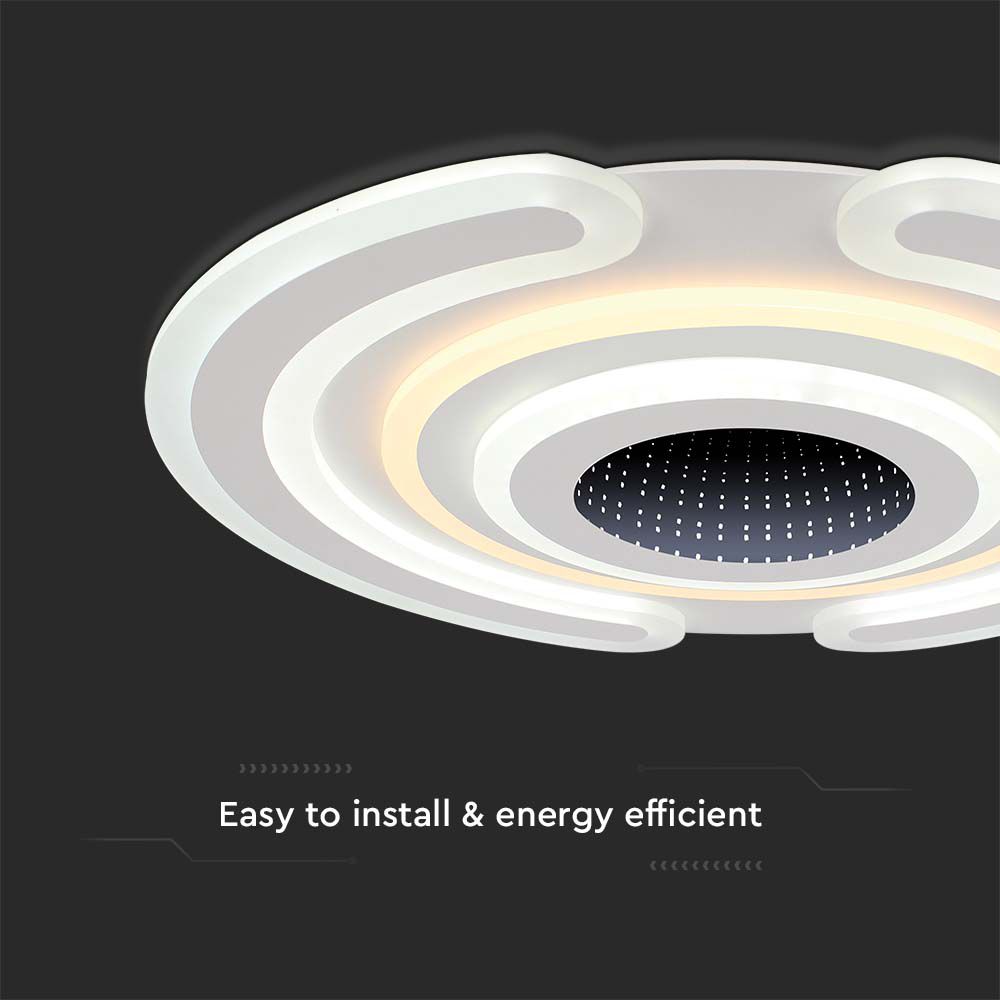 LAMPADA DA SOFFITTO DECORATIVA SMART LED 95W 52x5CM 3IN1 DIMMERABILE+TELECOMANDO