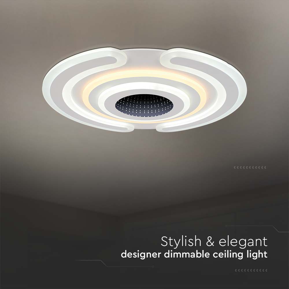 LAMPADA DA SOFFITTO DECORATIVA SMART LED 95W 52x5CM 3IN1 DIMMERABILE+TELECOMANDO img 1