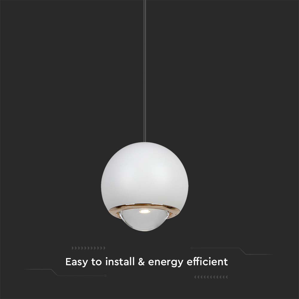 5W LED Hanging Pendant Light White 3000K