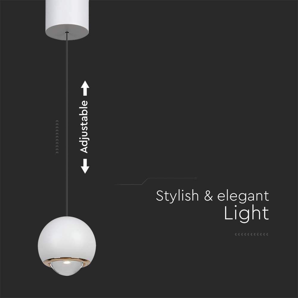 5W LED Hanging Pendant Light White 3000K img 1