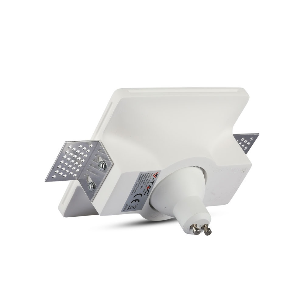 GU10 Fitting quadrato gesso bianco img 3