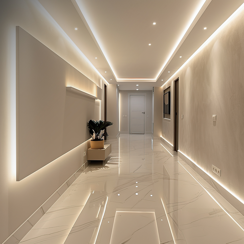 10W LED Stip Light CREE CHIP 4000K IP20 24V 8MM DOUBLE PCB img 1