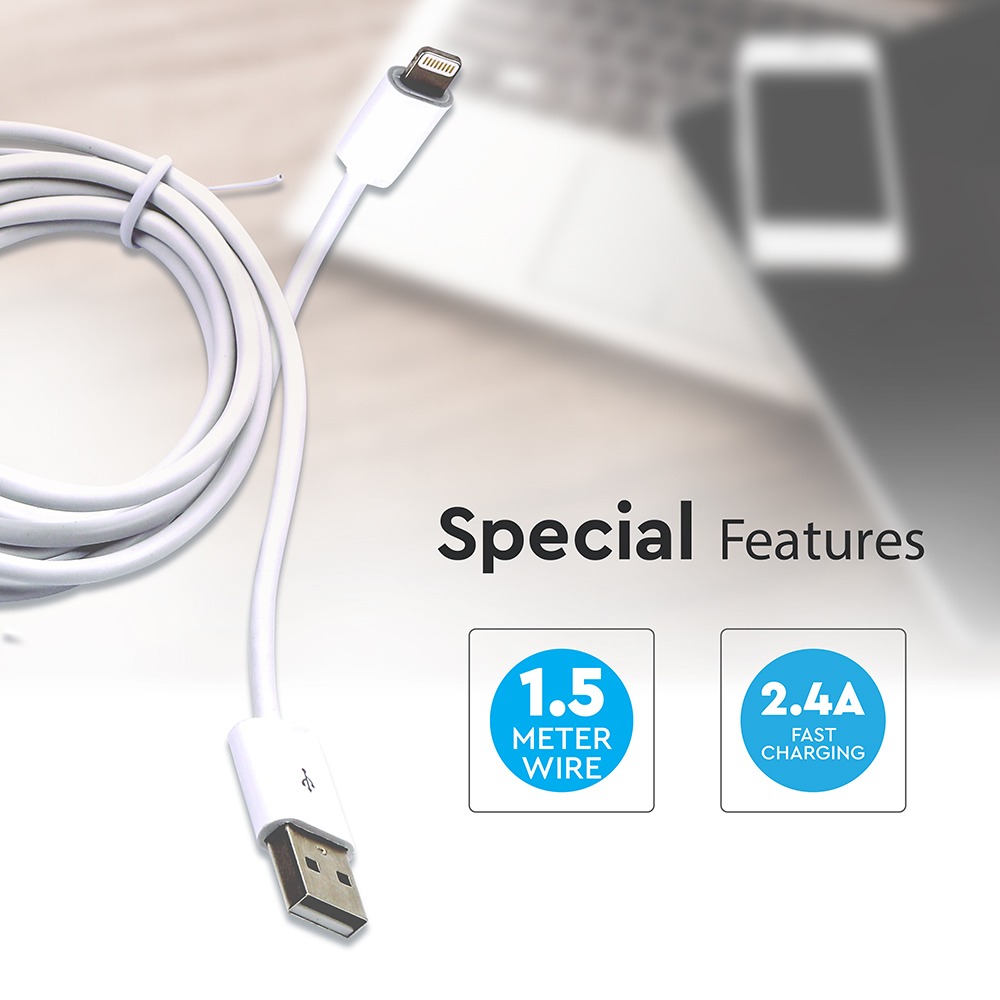 Iphone Cable White MFI Licence img 1