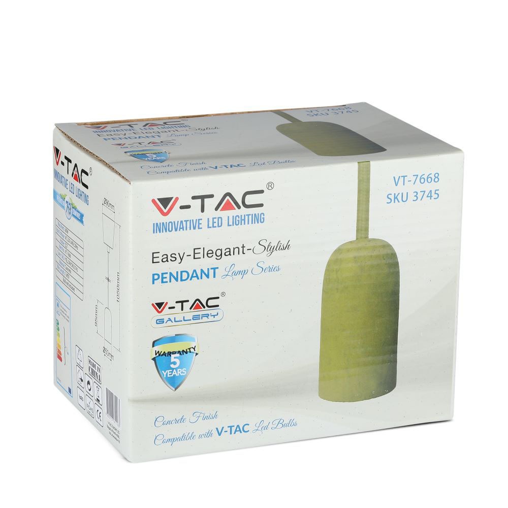 Lampadario con Portalampada Calcestruzzo Giallo