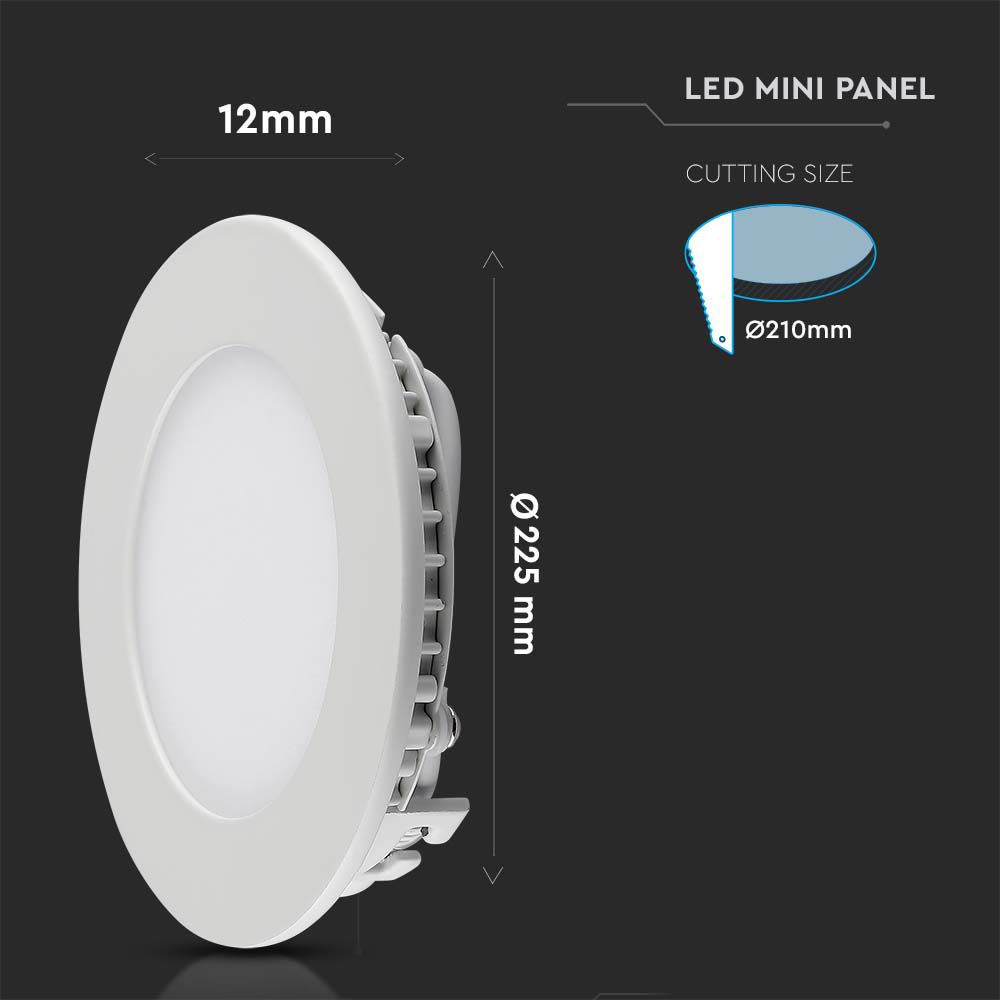 18W  Premium Panel Downlight - Round 4000K