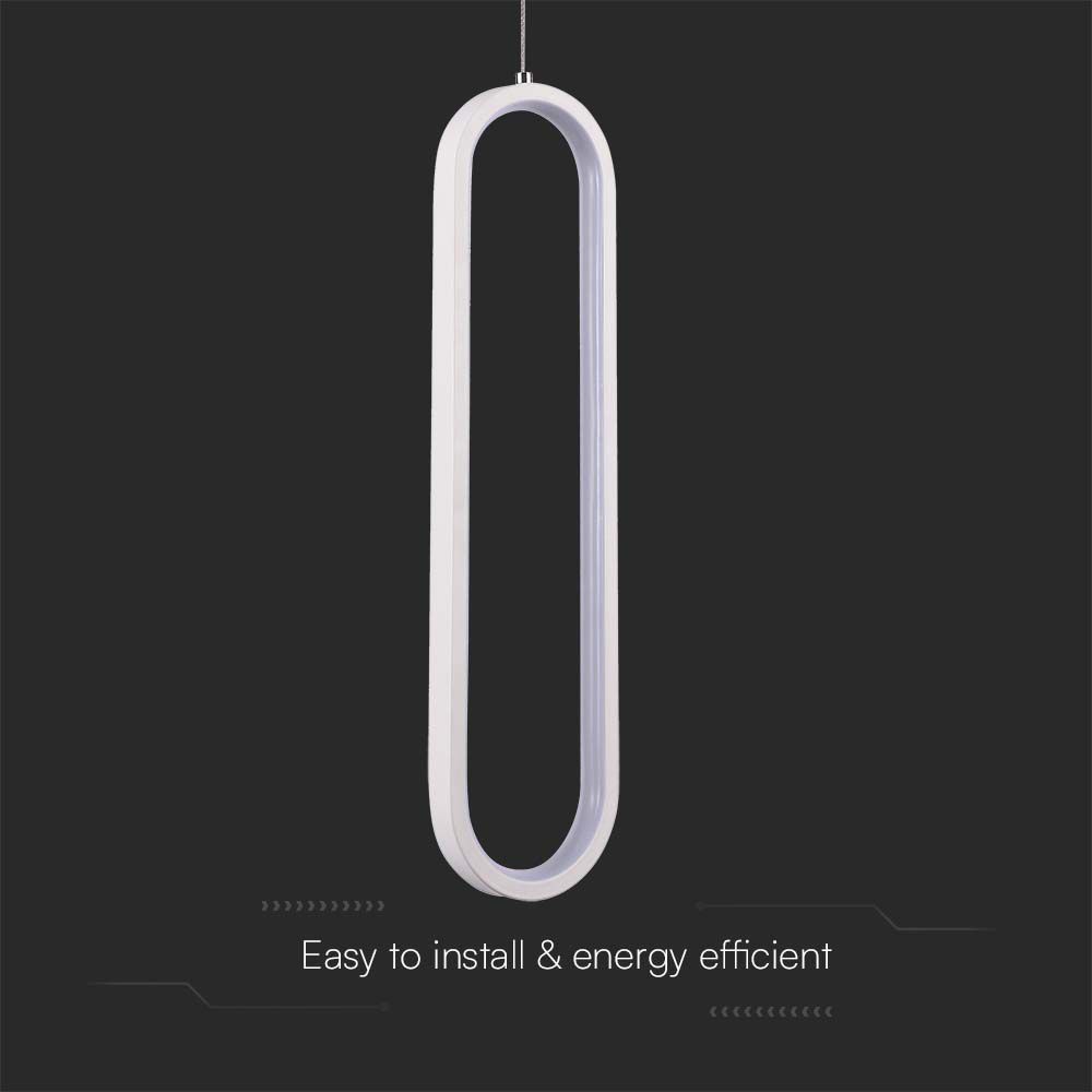13W LED Hanging Lamp 40CM 3000K White Body