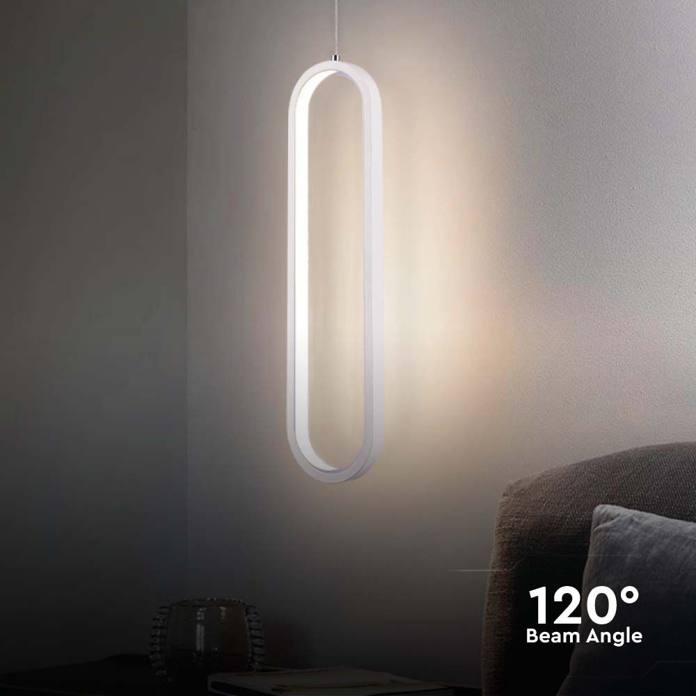 13W LED Hanging Lamp 40CM 3000K White Body img 2